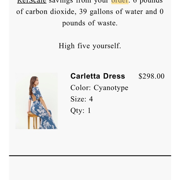 Reformation Carletta Dress - Sold out online - Picture 7 of 7